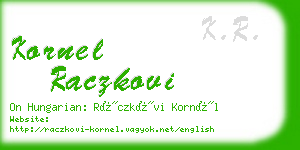 kornel raczkovi business card